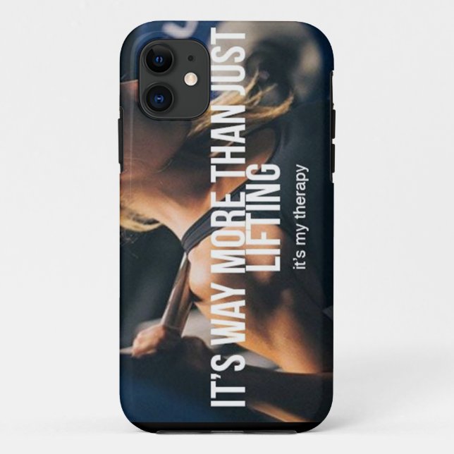 Capa Para iPhone 11 Levantamento é minha terapia - exercícios feminino (Verso)