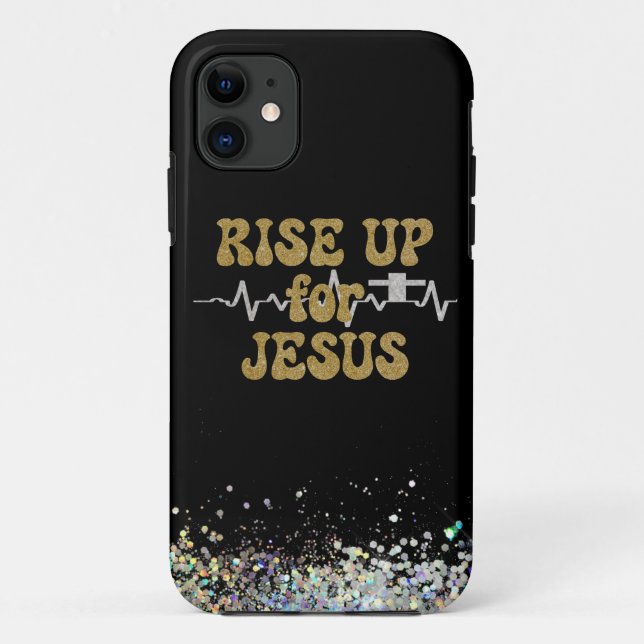 Capa Para iPhone 11 Levante-se para Jesus Christian (Verso)