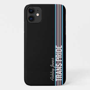 Capa Para iPhone 11 LGBT Personalizado de faixas de orgulho Trans