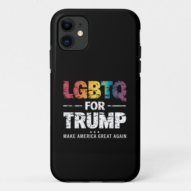 CAPA PARA iPhone 11 LGBTQ PARA TRUMP GAY LESBIAN PARA TRUMP 2024 (Verso)