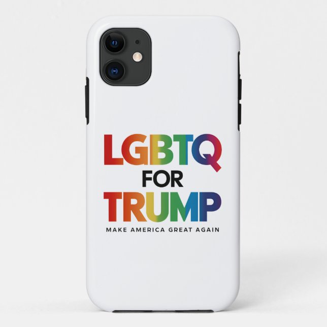 CAPA PARA iPhone 11 LGBTQ PARA TRUMP GAY LESBIAN PARA TRUMP 2024 (Verso)