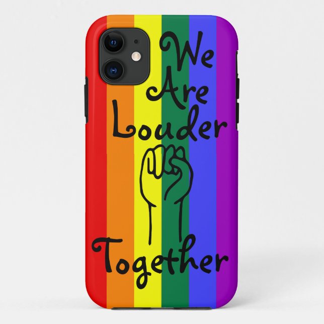 Capa Para iPhone 11 LGBTQIA+ Nós somos mais altos juntos (Verso)