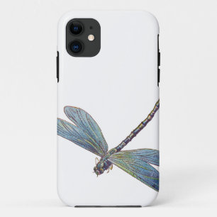 Capa Para iPhone 11 Libélula do azul do vintage