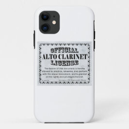 Capa Para iPhone 11 Licença do Alto Clarinet