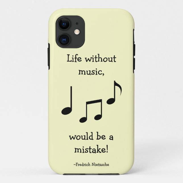 Capa Para iPhone 11 Life Without Music iPhone 5 Case (Verso)