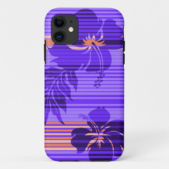 Capa Para iPhone 11 Lihue Hibiscus Stripe 5Capas no Havaí (Verso)