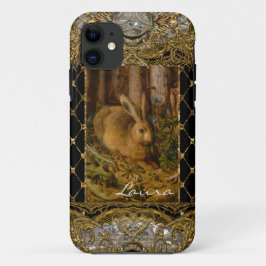 Capa Para iPhone 11 Lil Bunny no Monograma do Jardim
