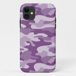 Capa Para iPhone 11 Lilac Monocolor Camo