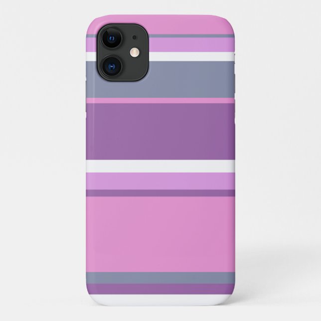 Capa Para iPhone 11 Lilac stripes (Verso)