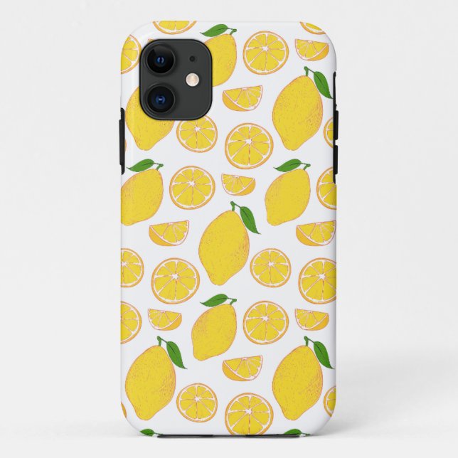 Capa Para iPhone 11 Limão, padrão de limão (Verso)