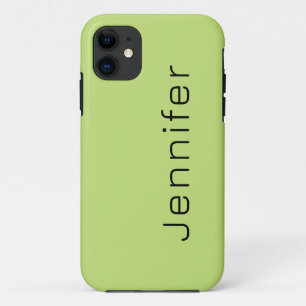 Capa Para iPhone 11 Limão Sherbet Solid Color   Nome minimalista