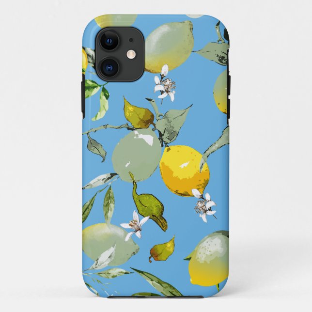 Capa Para iPhone 11 Limões de aquarelas 26 (Verso)