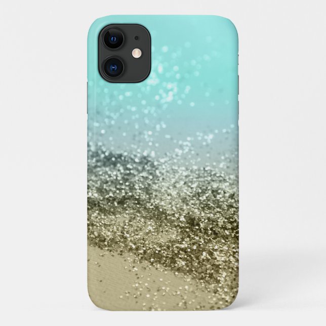 Capa Para iPhone 11 Limon Twist Beach Glitter #3 (Verso)
