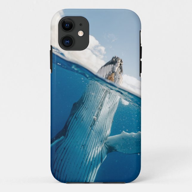 Capa Para iPhone 11 Linda baleia gigante (Verso)