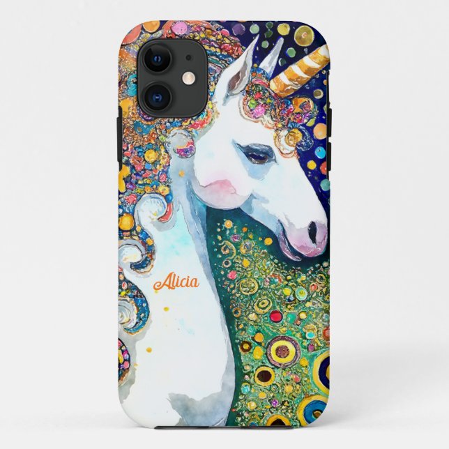 Capa Para iPhone 11 Linda Fantasia Unicorn (Verso)