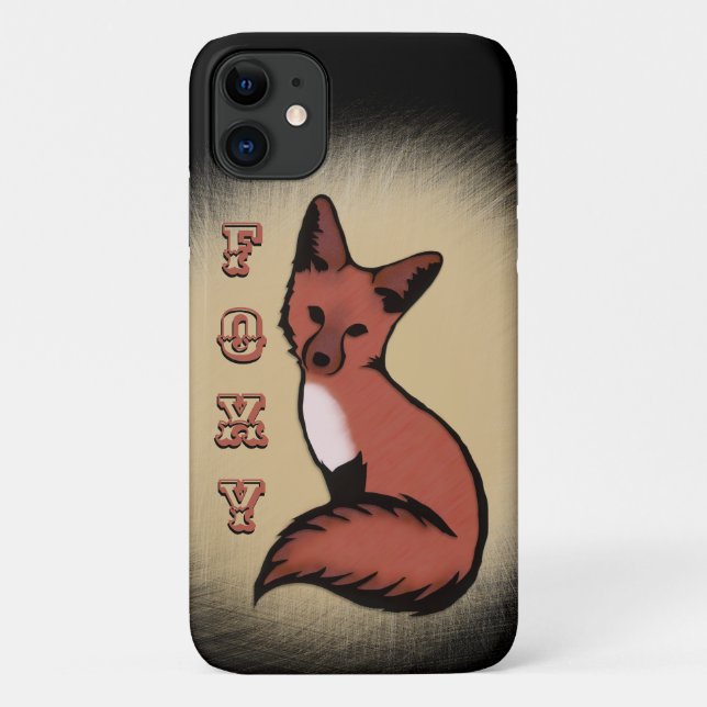 Capa Para iPhone 11 Linda Fox Vermelha (Verso)