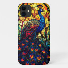 Capa Para iPhone 11 Linda Peacock Vidro Escondido Arte Selvagem