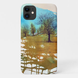 Capa Para iPhone 11 Lindas Árvores Aquarela