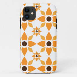 Capa Para iPhone 11 lindíssimo padrão floral marrom