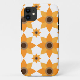 Capa Para iPhone 11 lindíssimo padrão floral marrom
