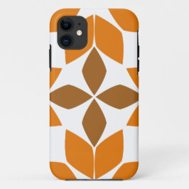 Capa Para iPhone 11 lindíssimo padrão floral marrom