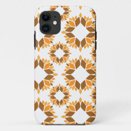 Capa Para iPhone 11 lindíssimo padrão floral marrom