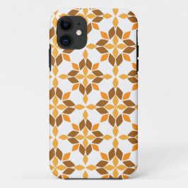 Capa Para iPhone 11 lindíssimo padrão floral marrom