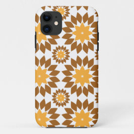 Capa Para iPhone 11 lindíssimo padrão floral marrom
