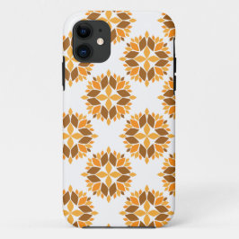 Capa Para iPhone 11 lindíssimo padrão floral marrom