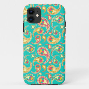 Capa Para iPhone 11 Lindo padrão de paisley vintage colorido