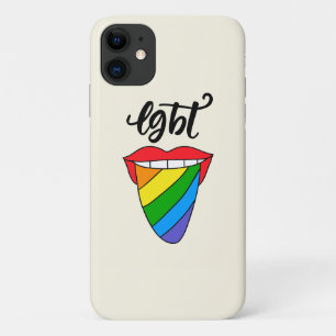 Capa Para iPhone 11 Língua arco-íris LGBT