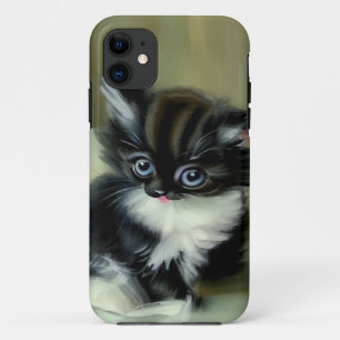 Capa Para iPhone 11 Língua Vintage de Cristóvão Preto e Branco
