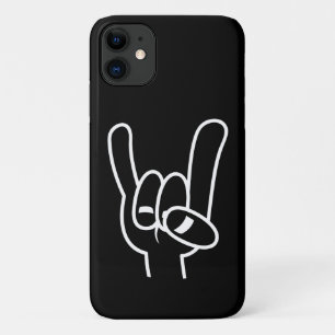 Capa Para iPhone 11 Linha Branca de Cavalos Diabos de Metal Pesado