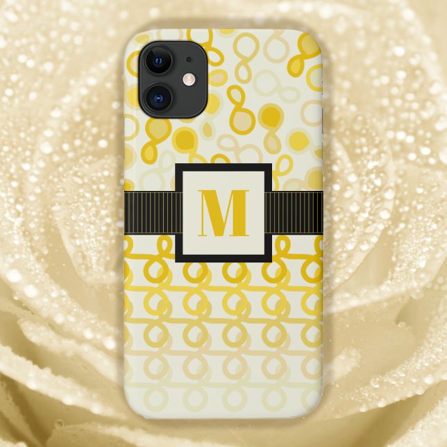 Capa Para iPhone 11 Linhas de Loopy com matiz híbrido paisley Amarelo (Criador carregado)