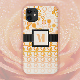 Capa Para iPhone 11 Linhas de Loopy com paisley híbrido - Laranja