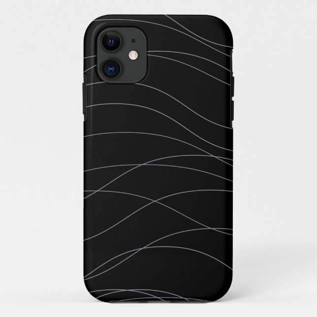 Capa Para iPhone 11 Linhas gráficas modernas, simples, chic, elegantes (Verso)