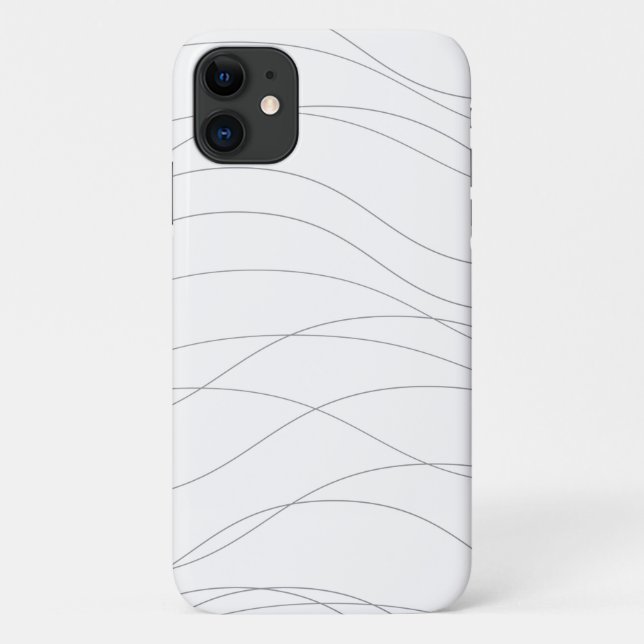 Capa Para iPhone 11 Linhas gráficas modernas, simples, chic, elegantes (Verso)