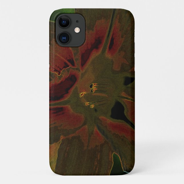 Capa Para iPhone 11 lírio asiático NEON (Verso)