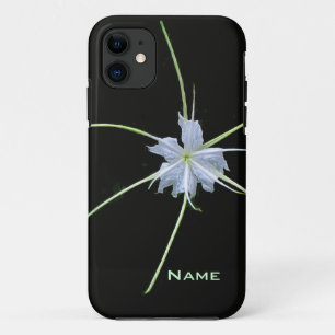 Capa Para iPhone 11 Lírio Branco na Capa do iPhone Preto