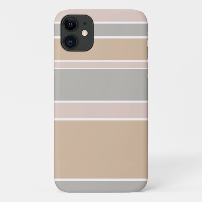 Capa Para iPhone 11 Listras bege (Verso)