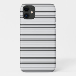 Capa Para iPhone 11 Listras cinzas brancas fofas