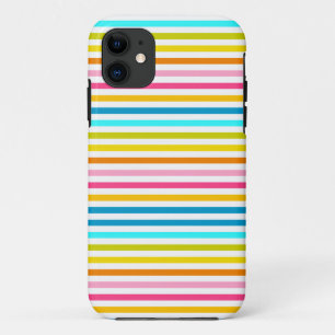 Capa Para iPhone 11 listras de doce verão primavera estilo chique