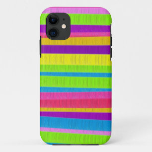 Capa Para iPhone 11 Listras de tinta a óleo multicoloridas