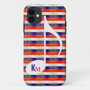 Capa Para iPhone 11 listras personalizadas da nota musical