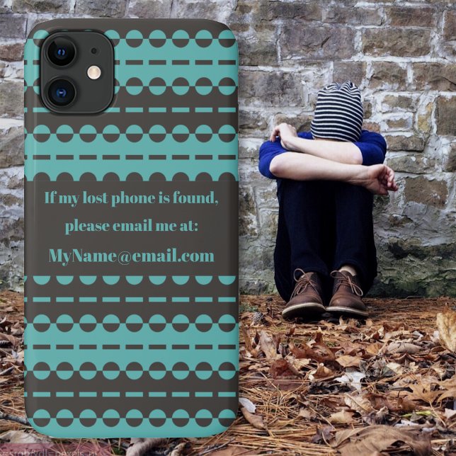 Capa Para iPhone 11 Listras Pleadas - Carvão e Azul Aqua (Pleated Stripes - Charcoal and Aqua Blue Case-Mate iPhone Case by Leapfroglisics Shop)