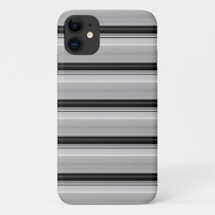 Capa Para iPhone 11 Listras pretas cinzas fofas