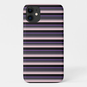 Capa Para iPhone 11 Listras pretas cinzas vintage fofas