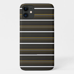 Capa Para iPhone 11 Listras pretas e amarelas fofas