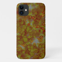Capa Para iPhone 11 Listras queimadas e xadrez manchado