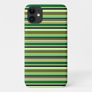 Capa Para iPhone 11 Listras verdes brancas fofas